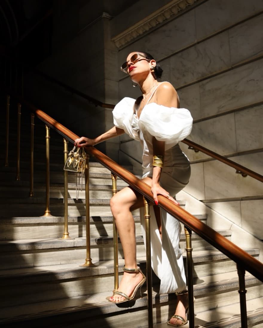 White Cutout Long Dress - Image 5