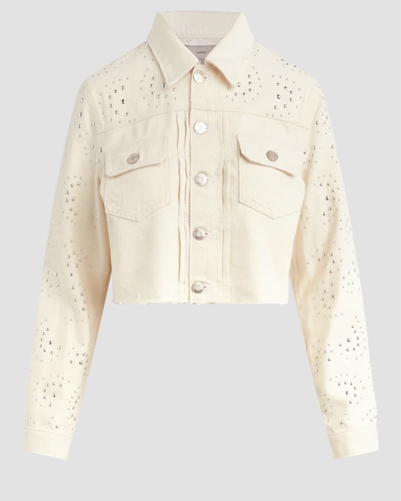 Hudson Jeans Lola Cropped Studded Jacket - Image 3