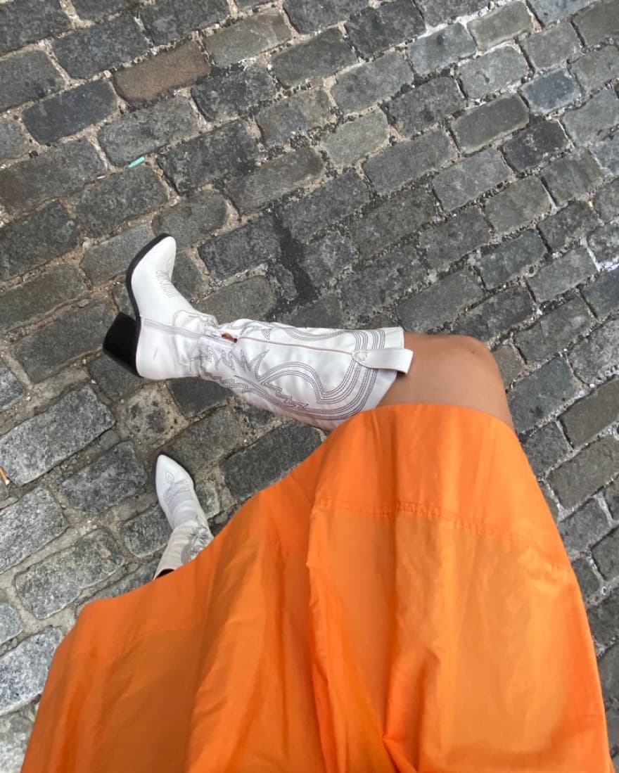 White Cowboy Boots - Image 1