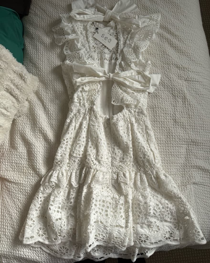 Sea New york Eyelit Open Back Mini Dress - Image 3