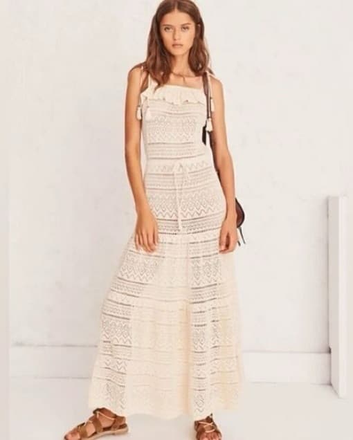Ba&sh Crochet Dress Cream - Image 2
