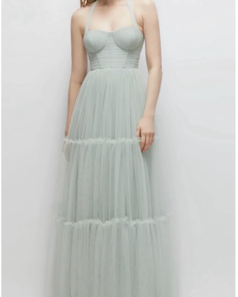 Tiered Tulle Evening Dress - Image 1