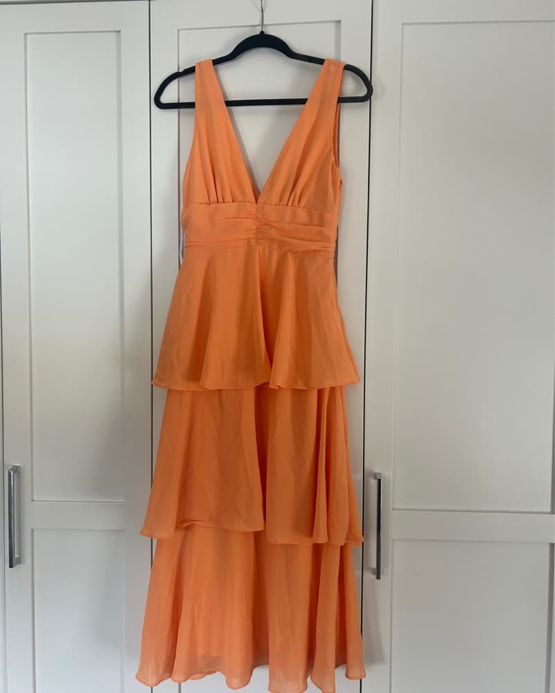 Lulus Tiered Orange Dress - Image 2