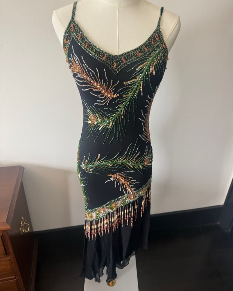 ABSOLUTELY INSANE vintage Beaded Dress - Image 5