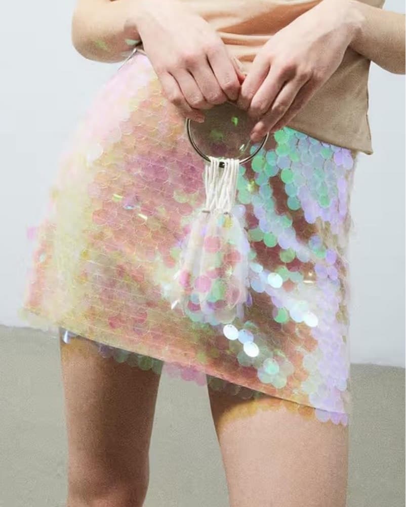 HELMUT LANG— Sequin Mini Skirt  - Image 1
