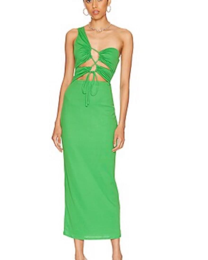 Nayah Lime Green Midi dress  - Image 1