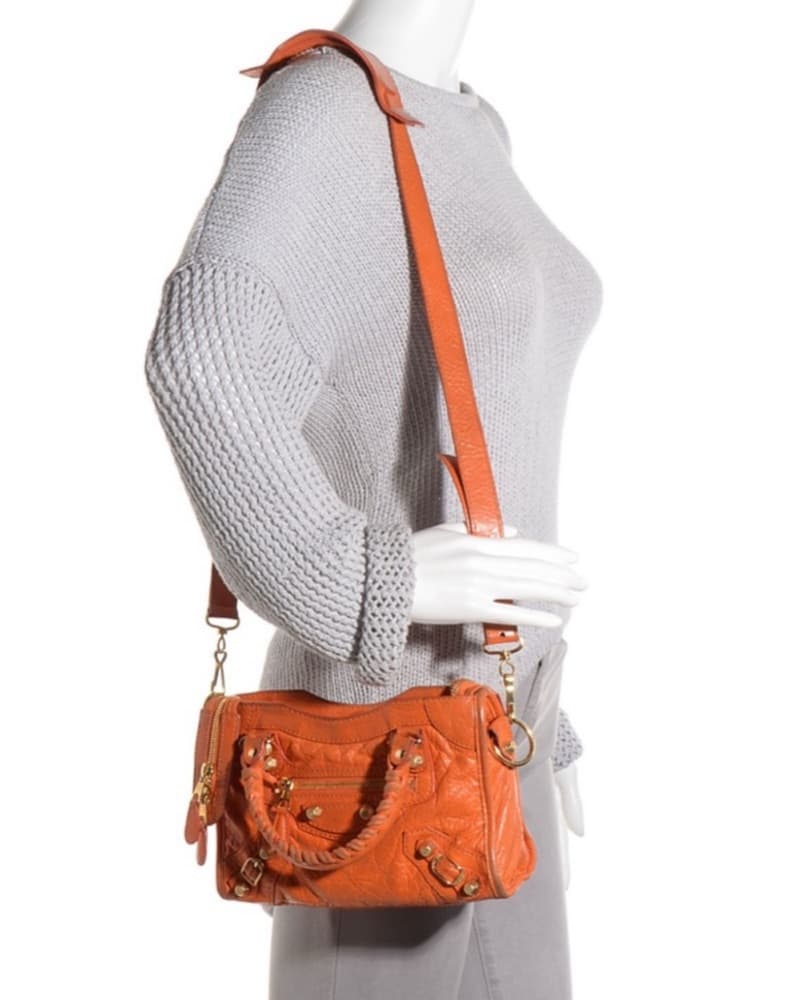 Balenciaga Tangerine Leather City Bag - Image 1
