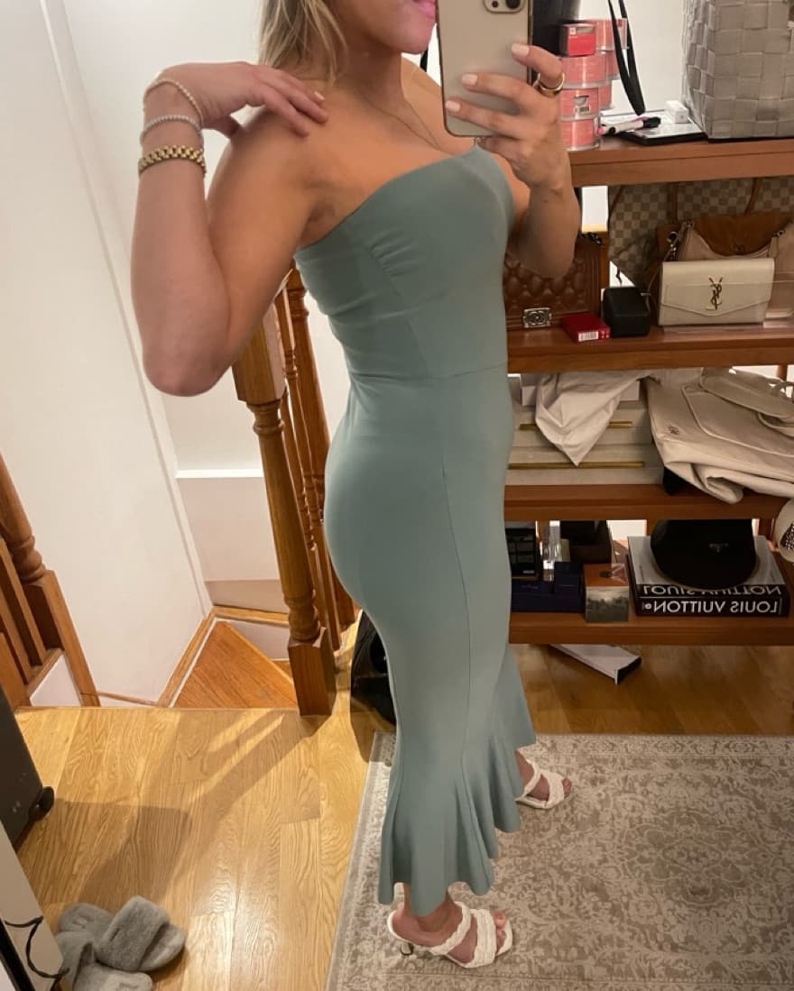 Norma Kamali Strapless Midi Dress - Image 4