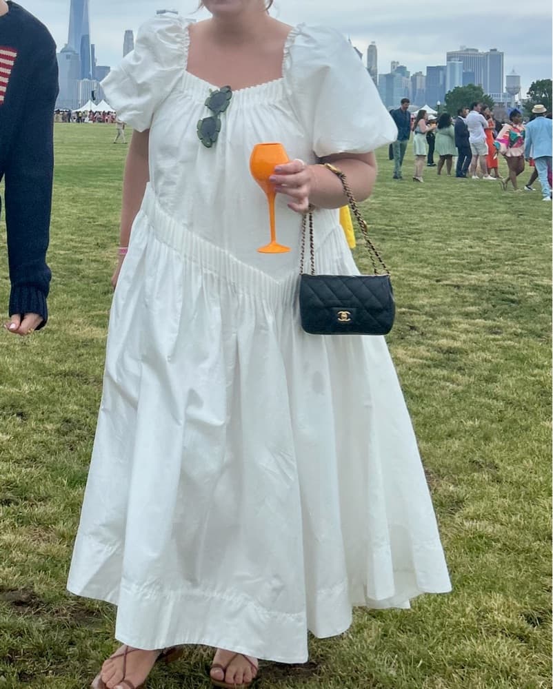 AJE Pleated Asymmetrical White Dress  - Image 1