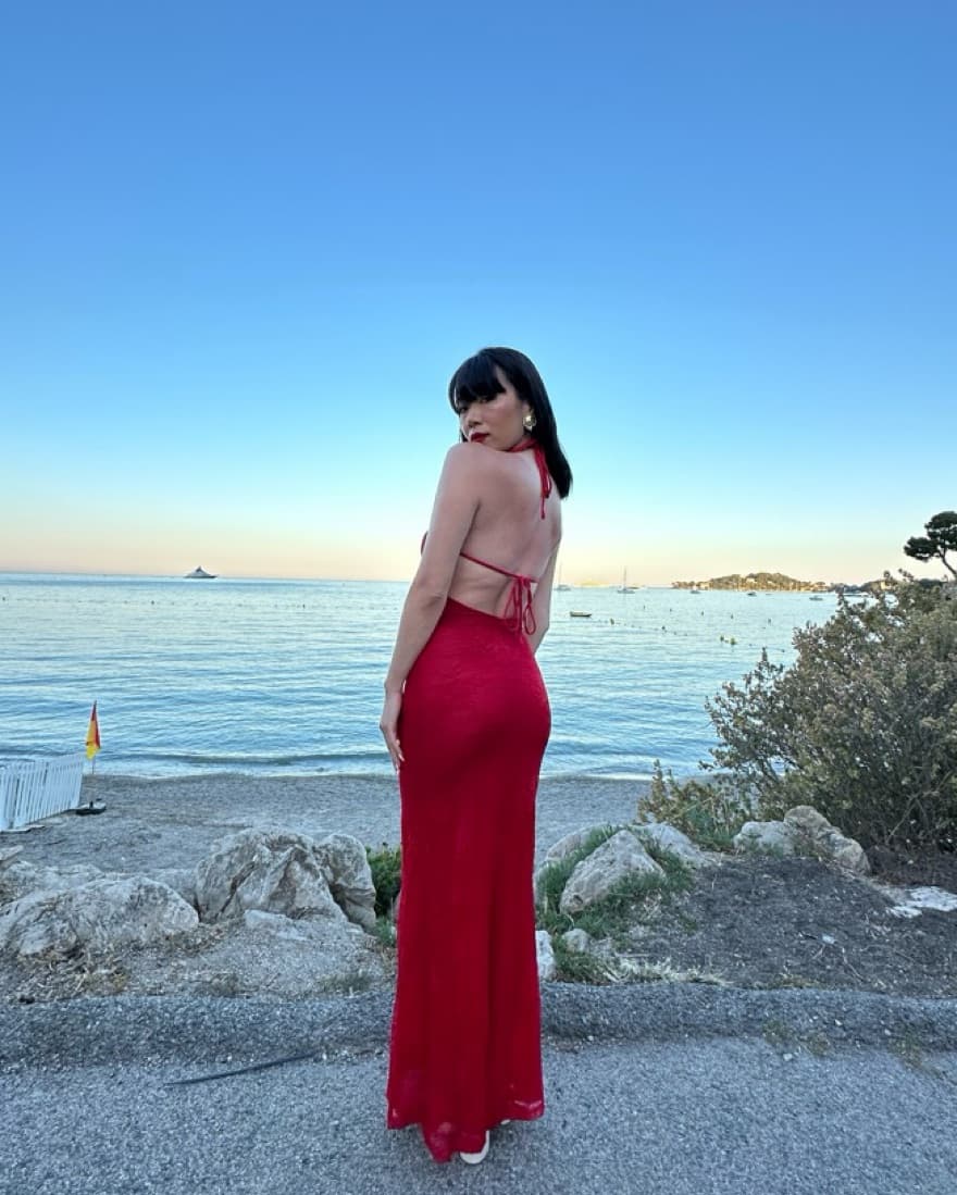 Tiger Mist Red Maxi Dress - Image 5