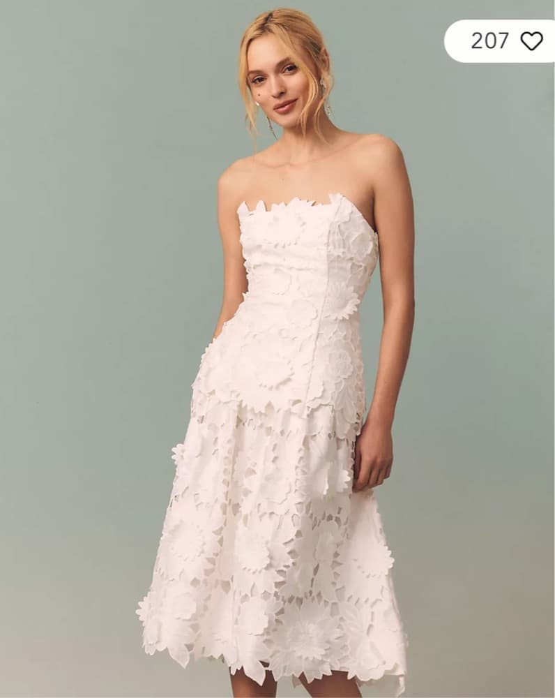 BHLDN Cutwork Twofer Midi Dress - Image 1