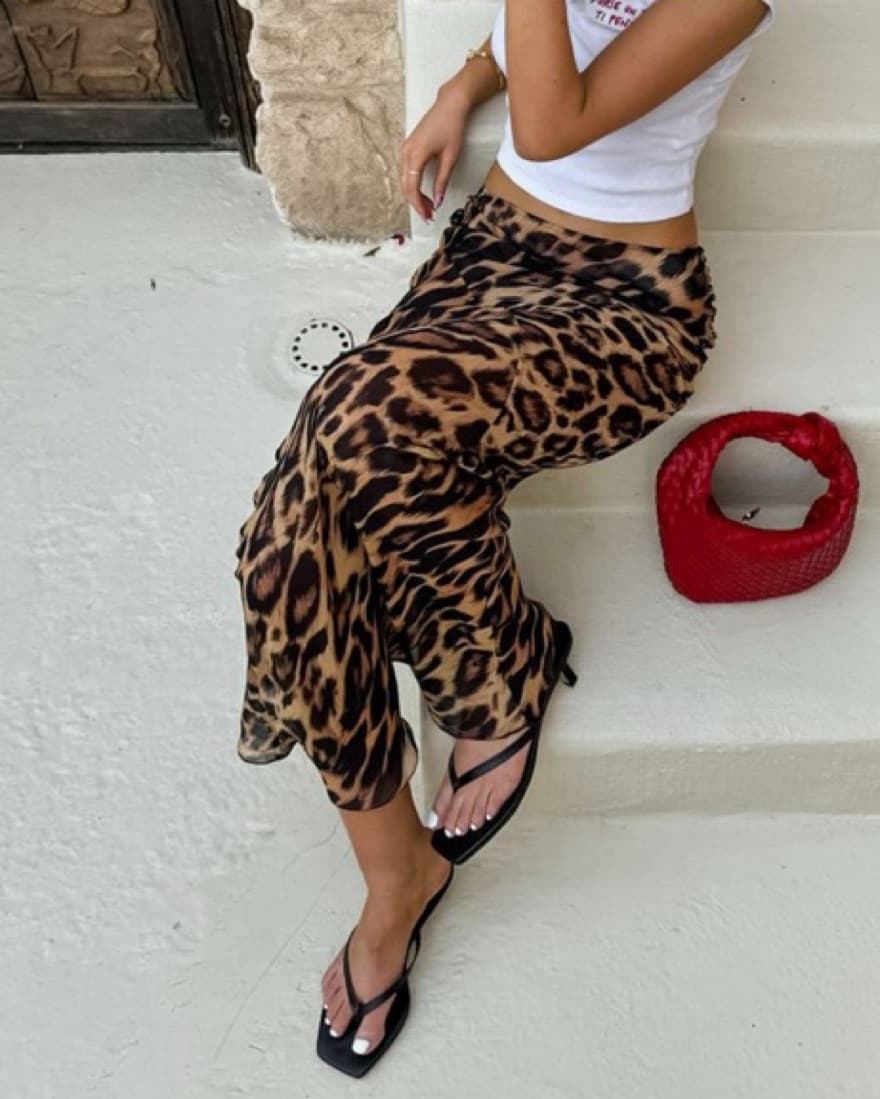 Leopard Print Maxi Skirt  - Image 3