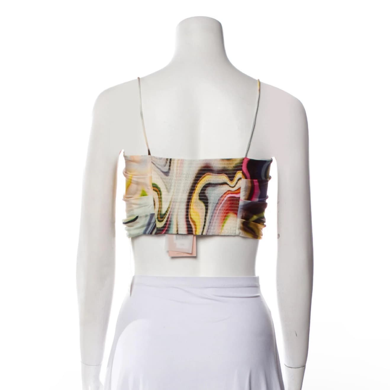 Alexis Printed V-Neck Tie-Up Crop Top - Image 2