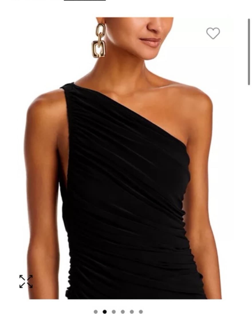 Norma Kamali One Shoulder Ruched Dress - Image 3
