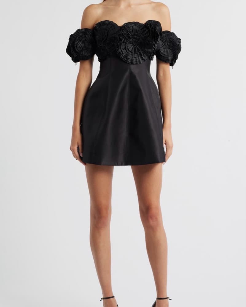 Acler Off the Shoulder Mini Dress - Image 1