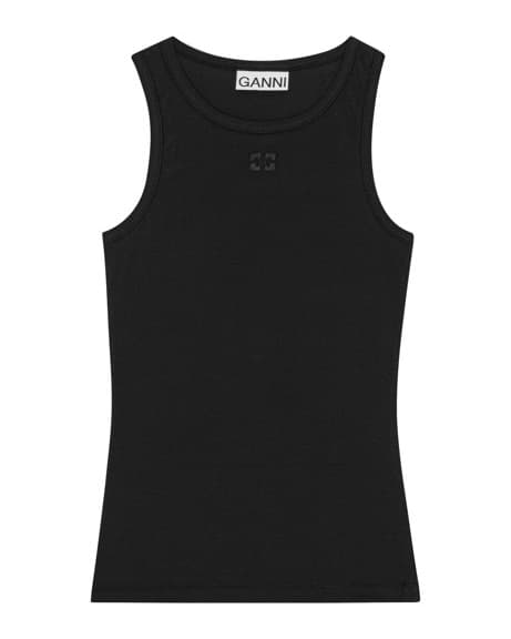Ganni Ribbed Tank Top - Image 1