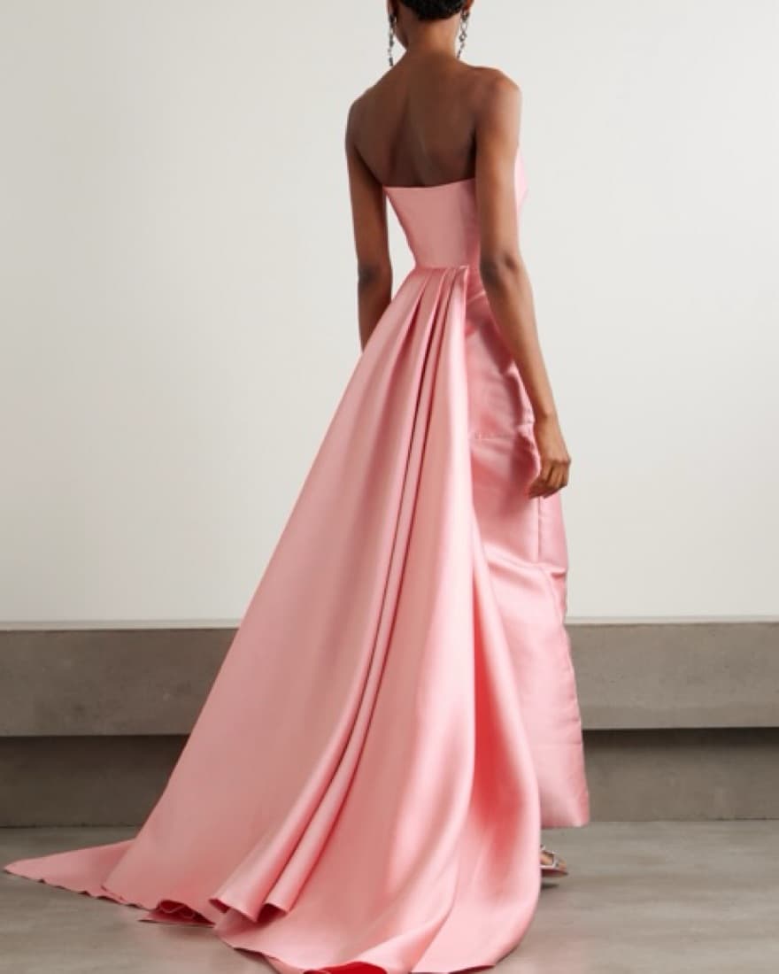 Solace London Strapless Pink Dress Gown - Image 3