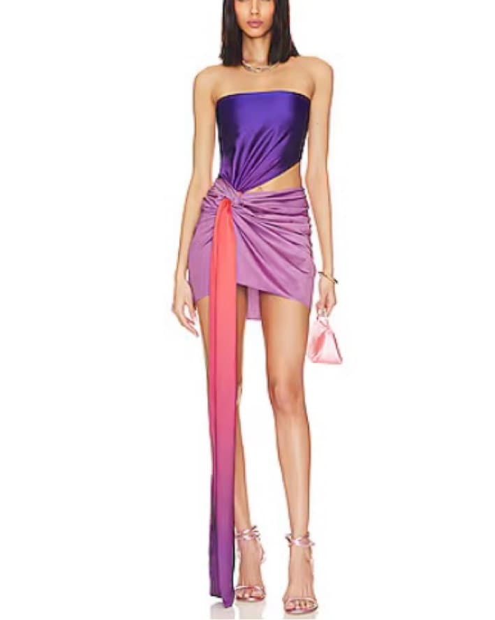 Vibrant Revolve Two-Piece Cutout Dress - Image 1