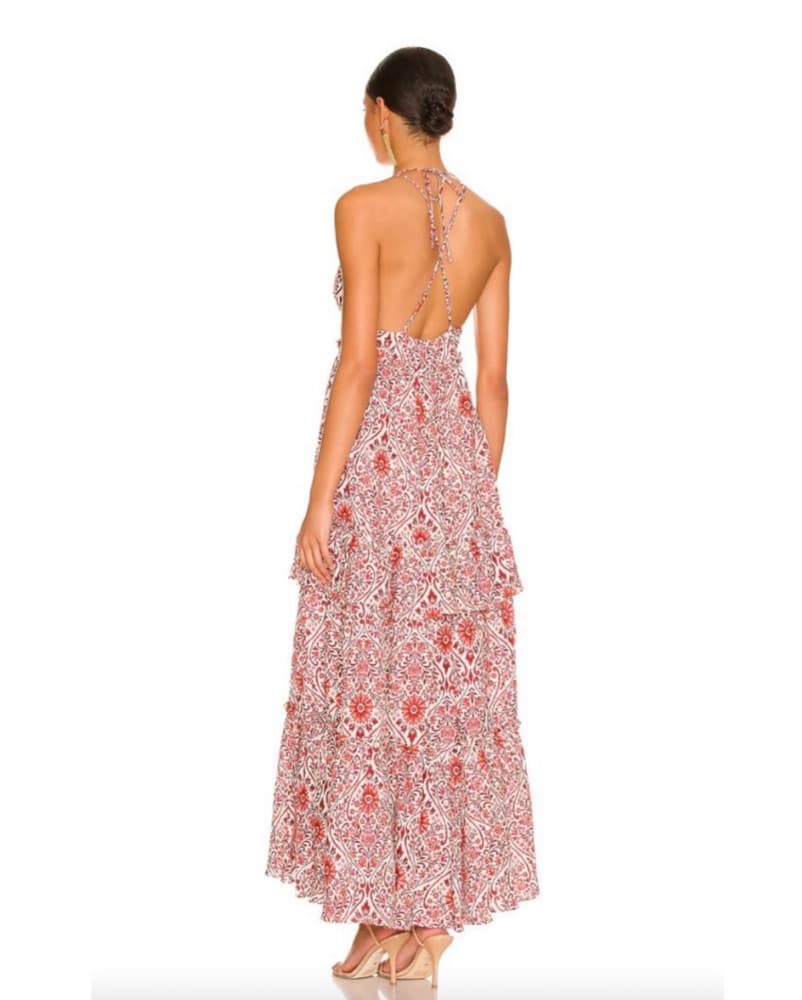 CAMI NYC Doris Gown in Orange Demask - Image 3