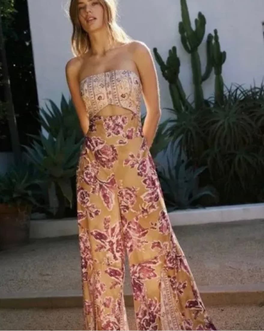 Free People Juliet Strapless Jumpsuit - Image 1