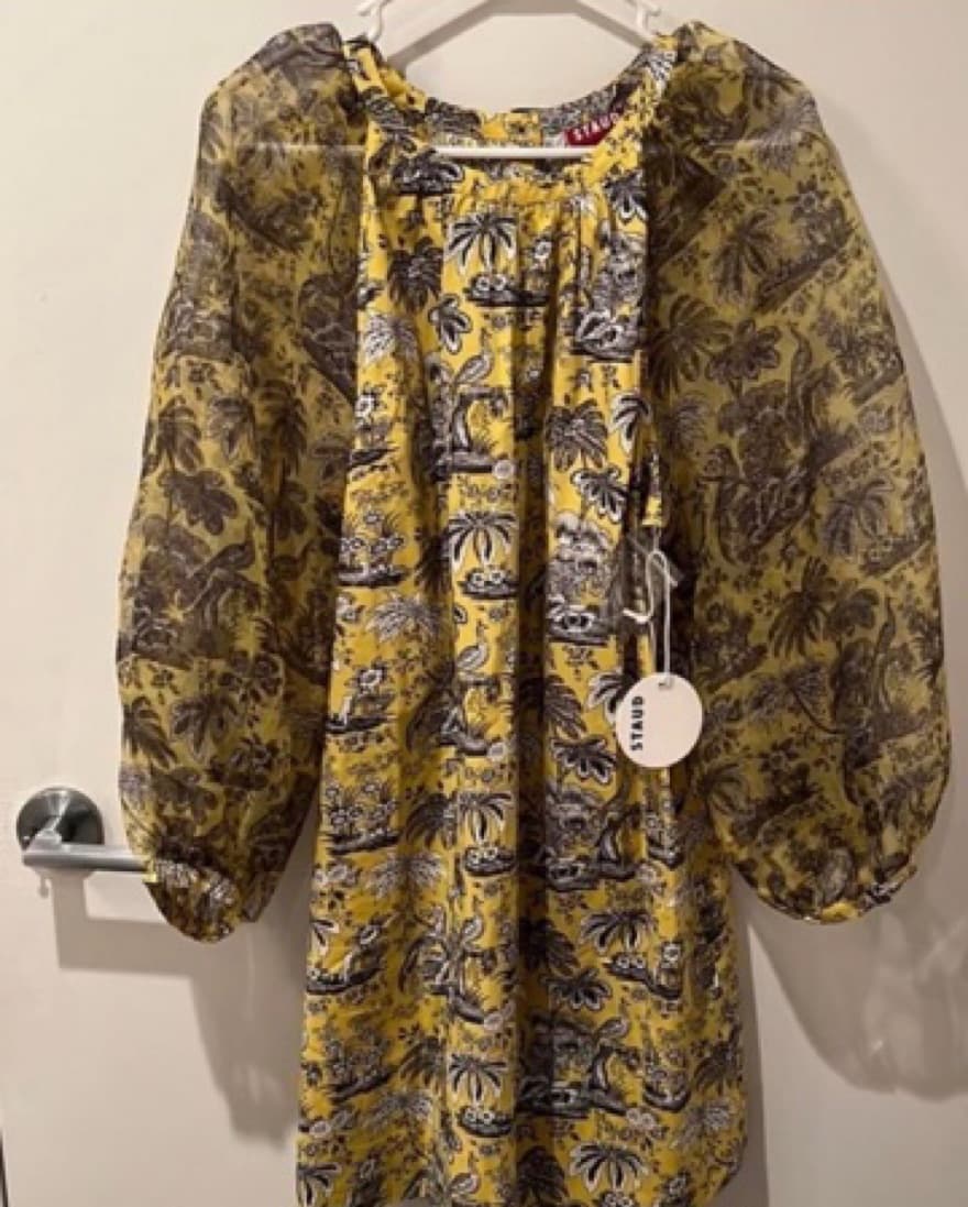 STAUD Garden Marigold Toile Mini Dress - Image 5