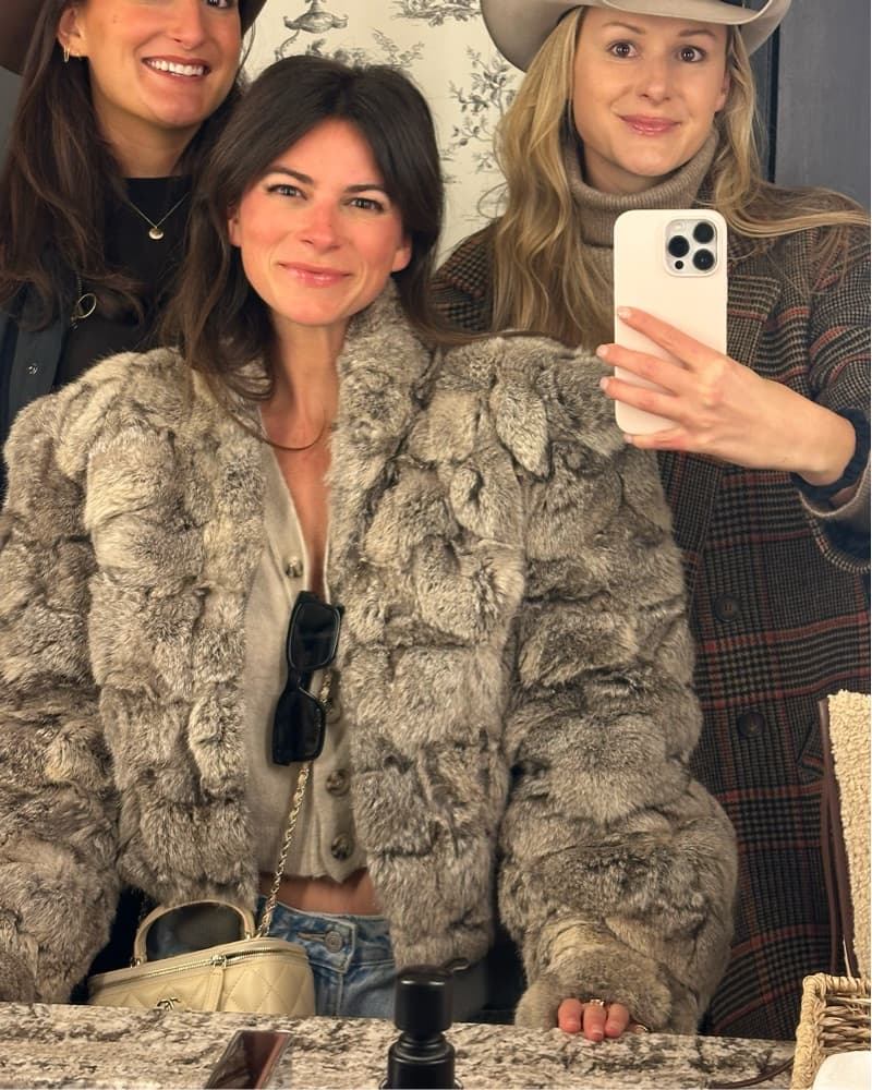 Rabbit Fur Silver Coat - Image 1