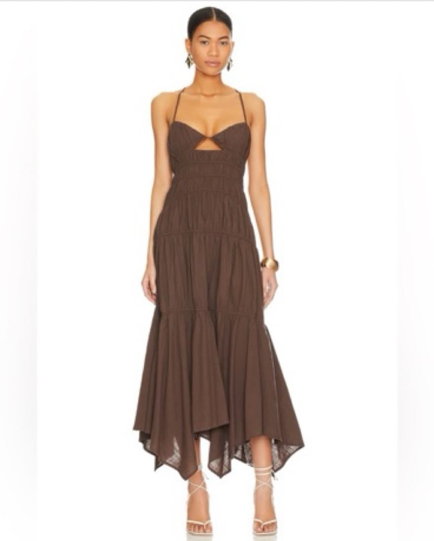 Revolve Tahlia Dress Brown - Image 1