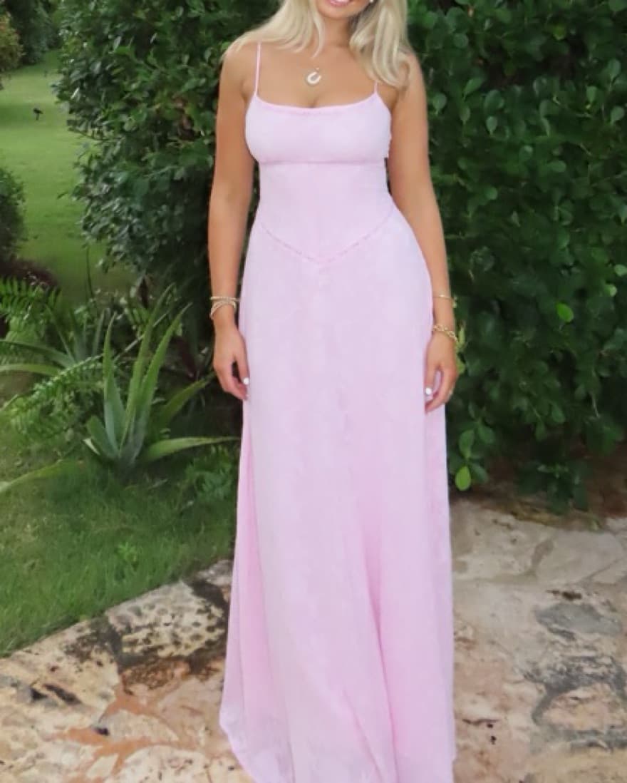 Elegant Pink Maxi Dress - Image 1