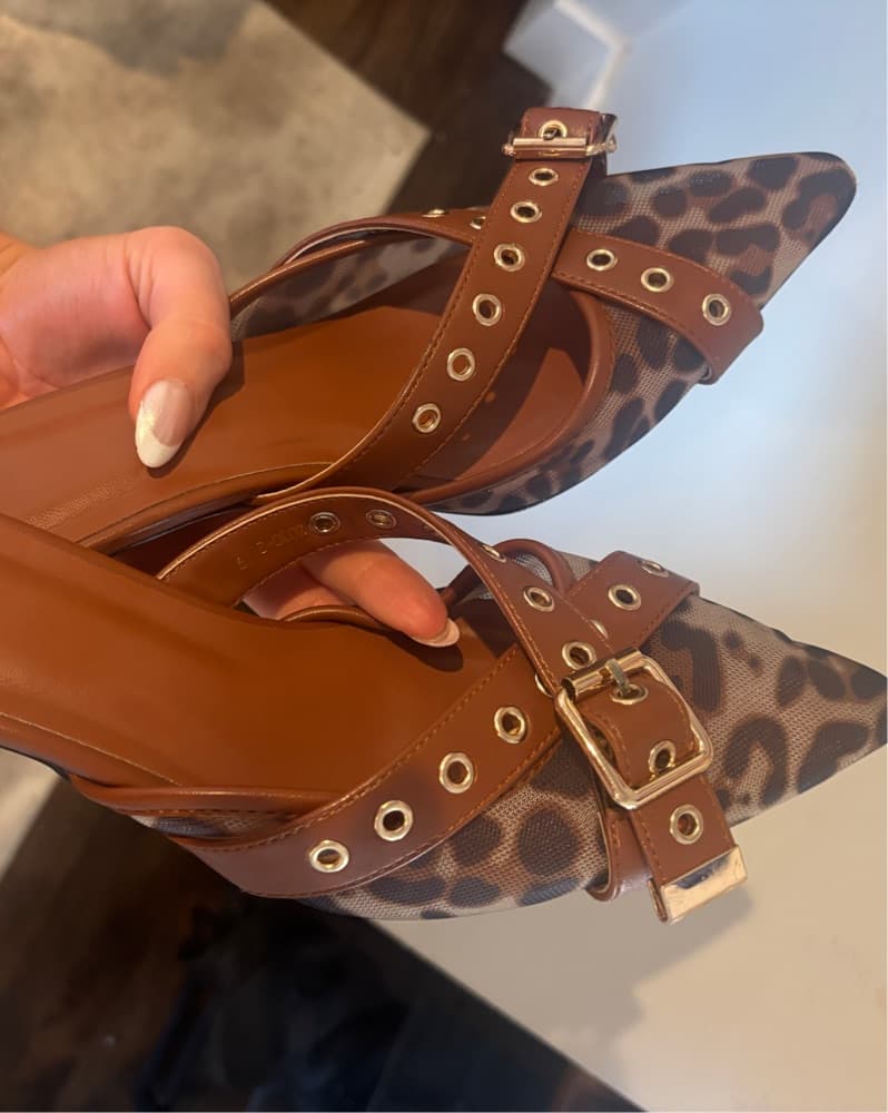 Cheetah Print Kitten Heels - Image 2