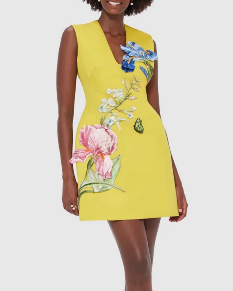 Vibrant Floral Embroidered Dress - Image 4