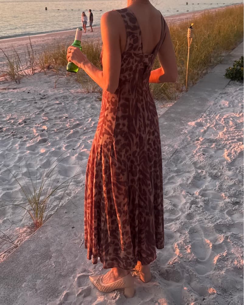 Fierce Leopard Print Midi Dress - Image 5