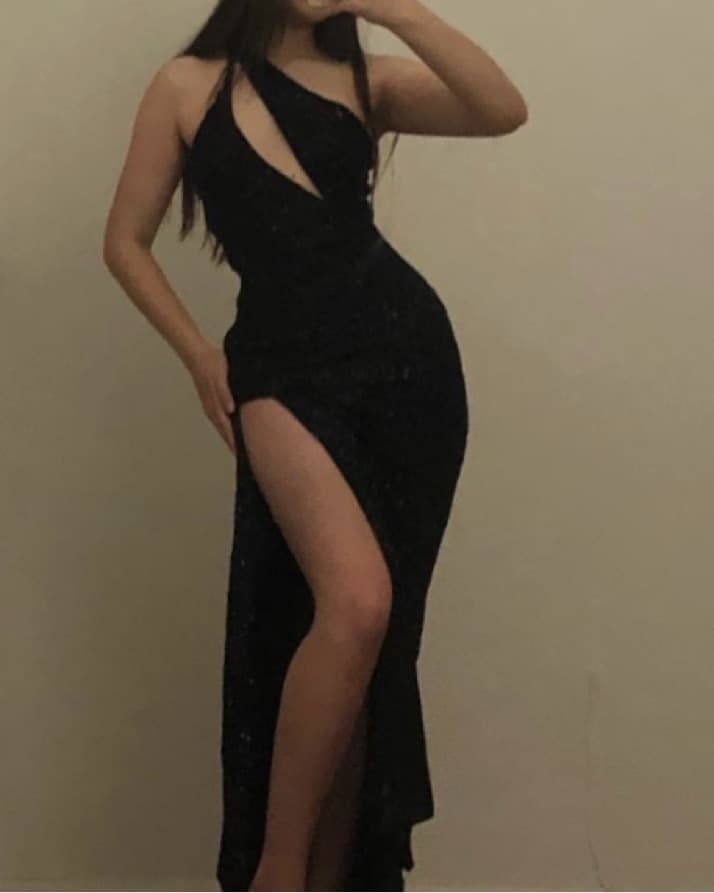 Black Sequin Prom / New Year’s Eve Dress - Image 1