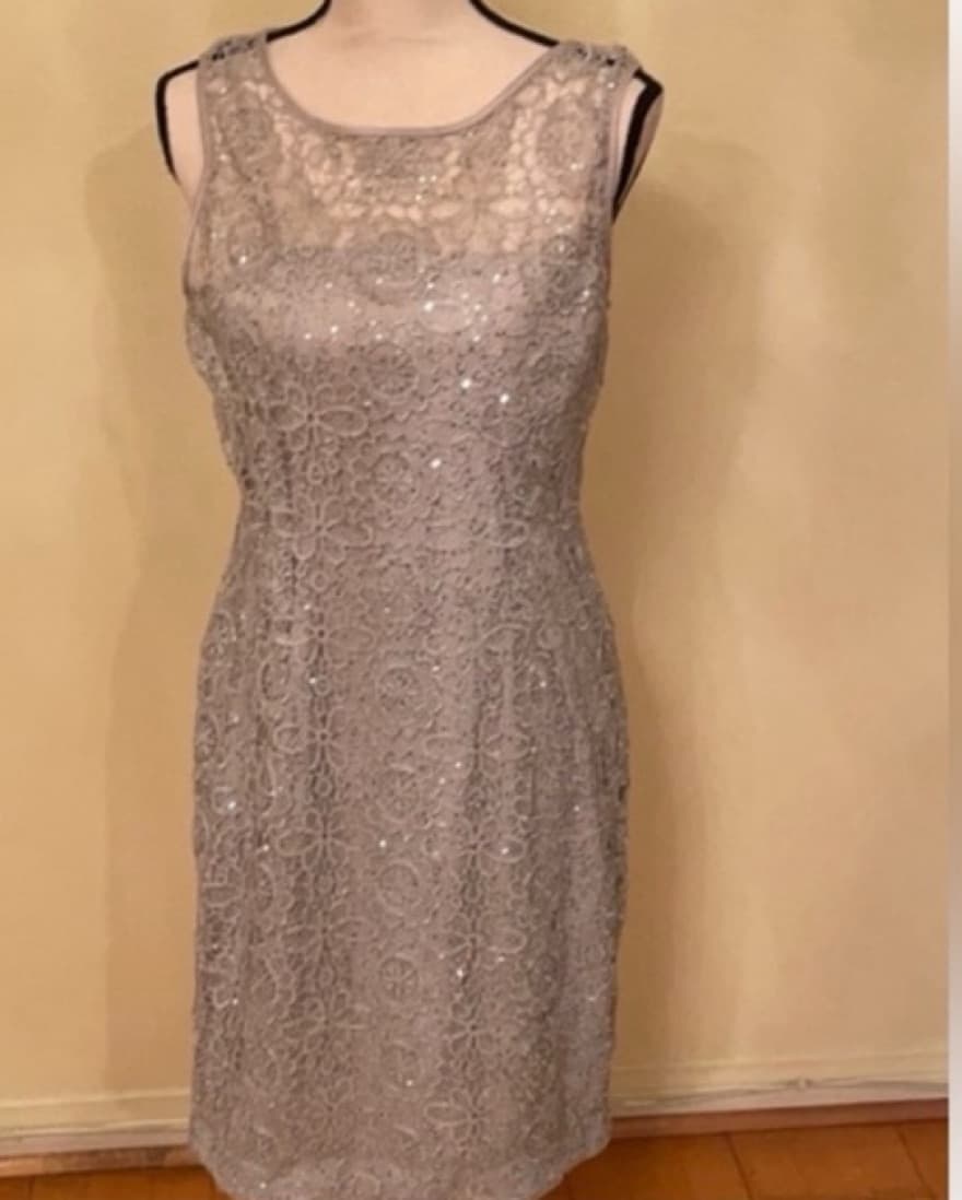 Silver Beaded Dress - Image 1