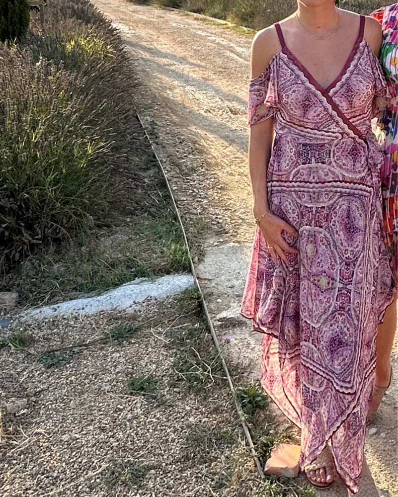 Vibrant Paisley Print Wrap Dress - Image 4