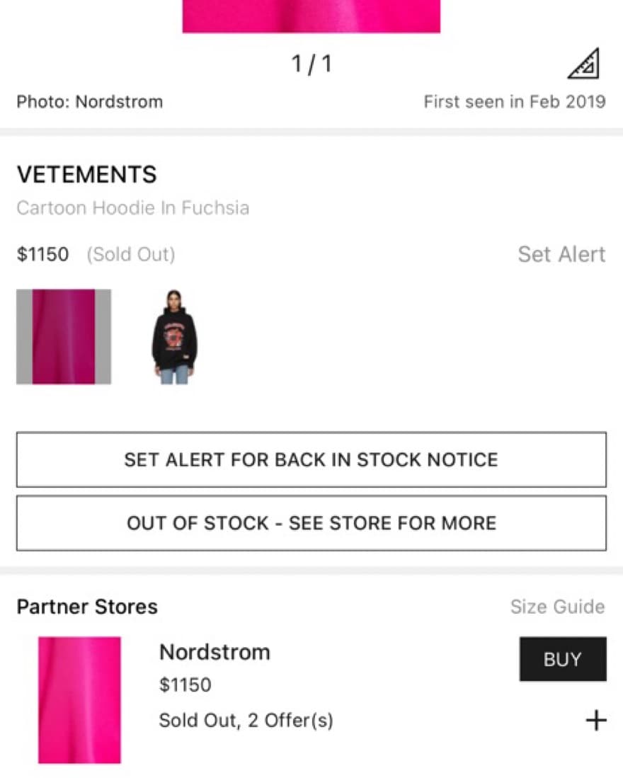 Vetements Pink Cartoon Hoodie - Image 2