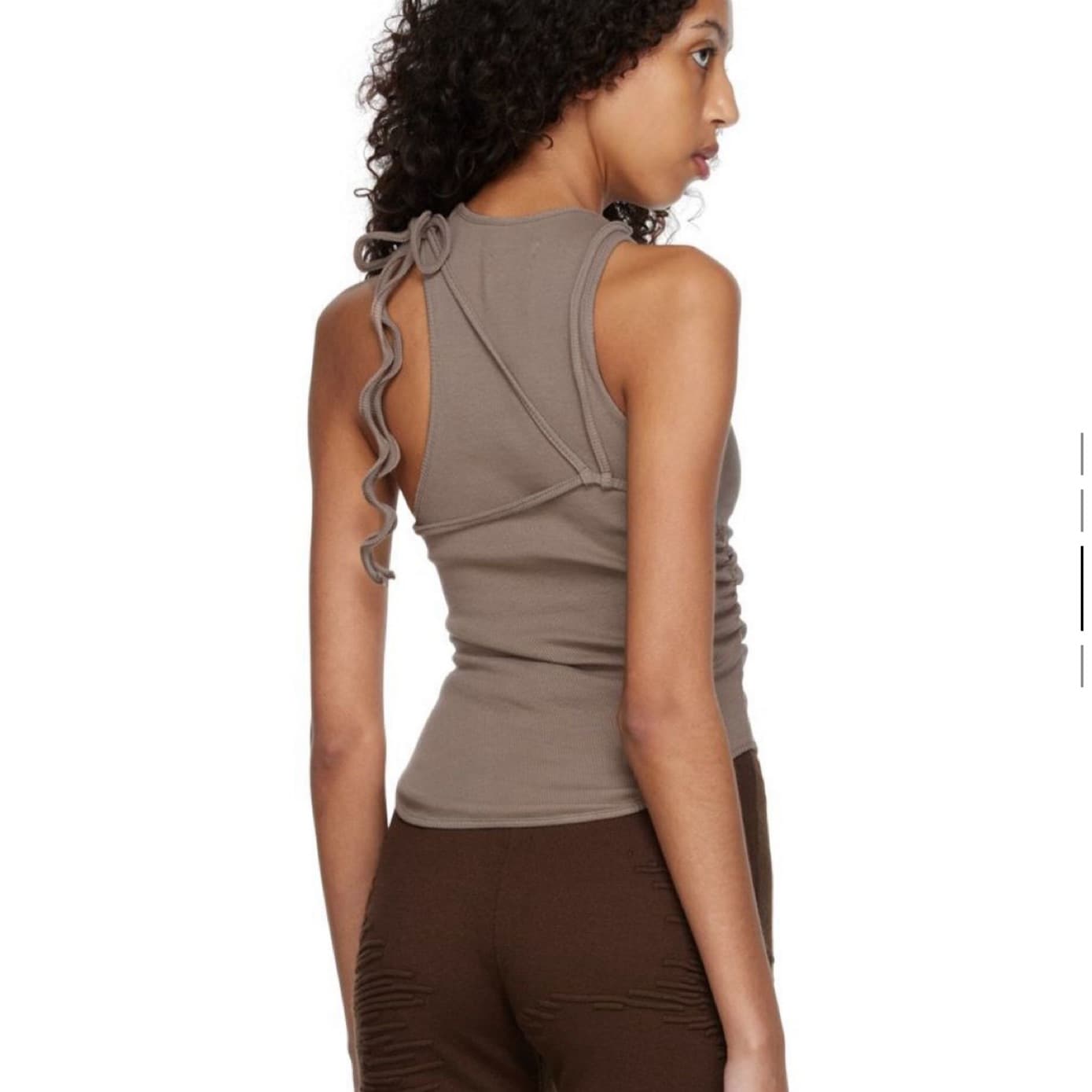 Selasi Taupe Tie Top - Image 2