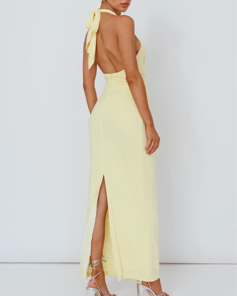 Ray Of Light Ruched Halterneck - Image 3