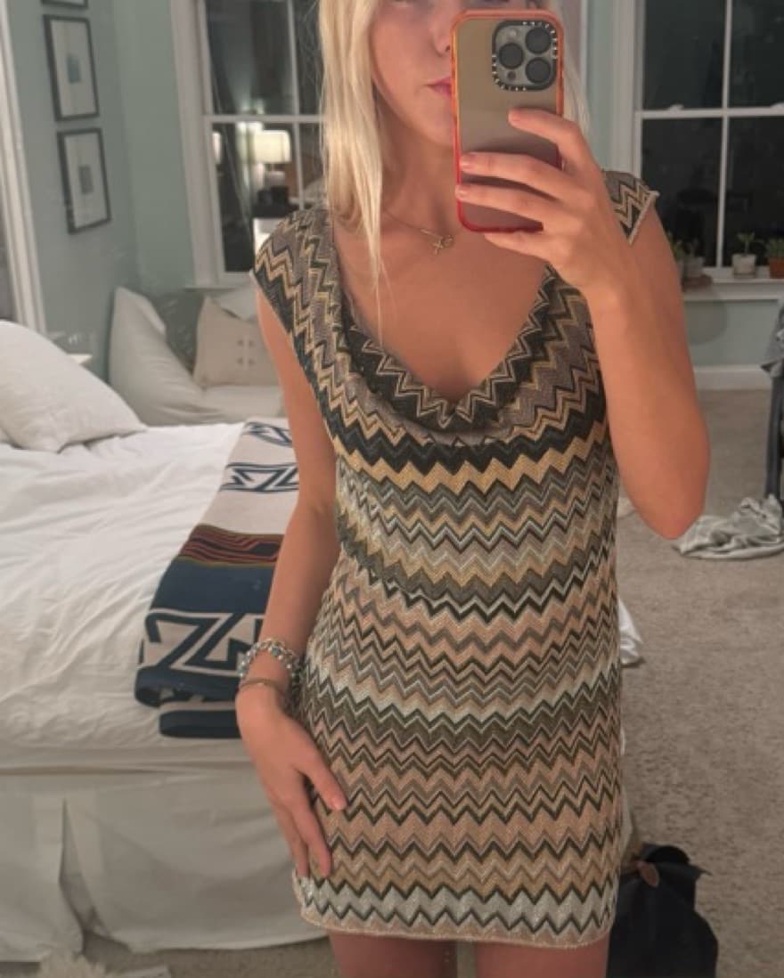 Missoni Cowl Neck Mini Dress - Image 2