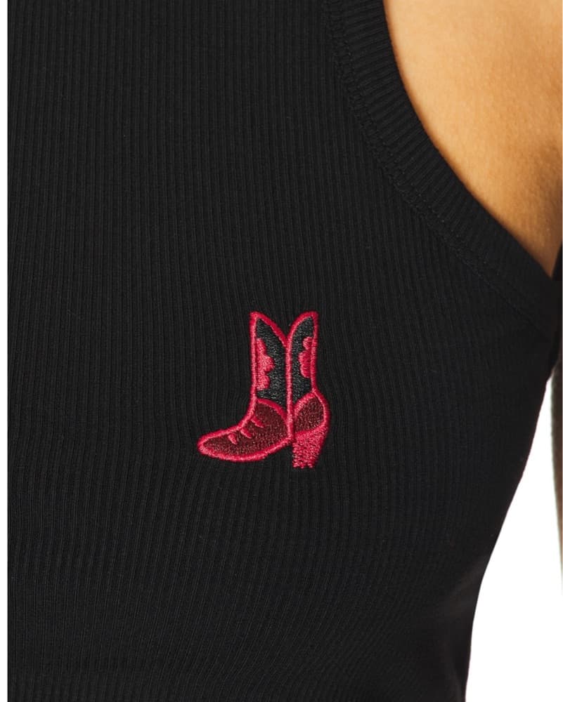 Lucky Charm Tank Top In Black  - Image 4