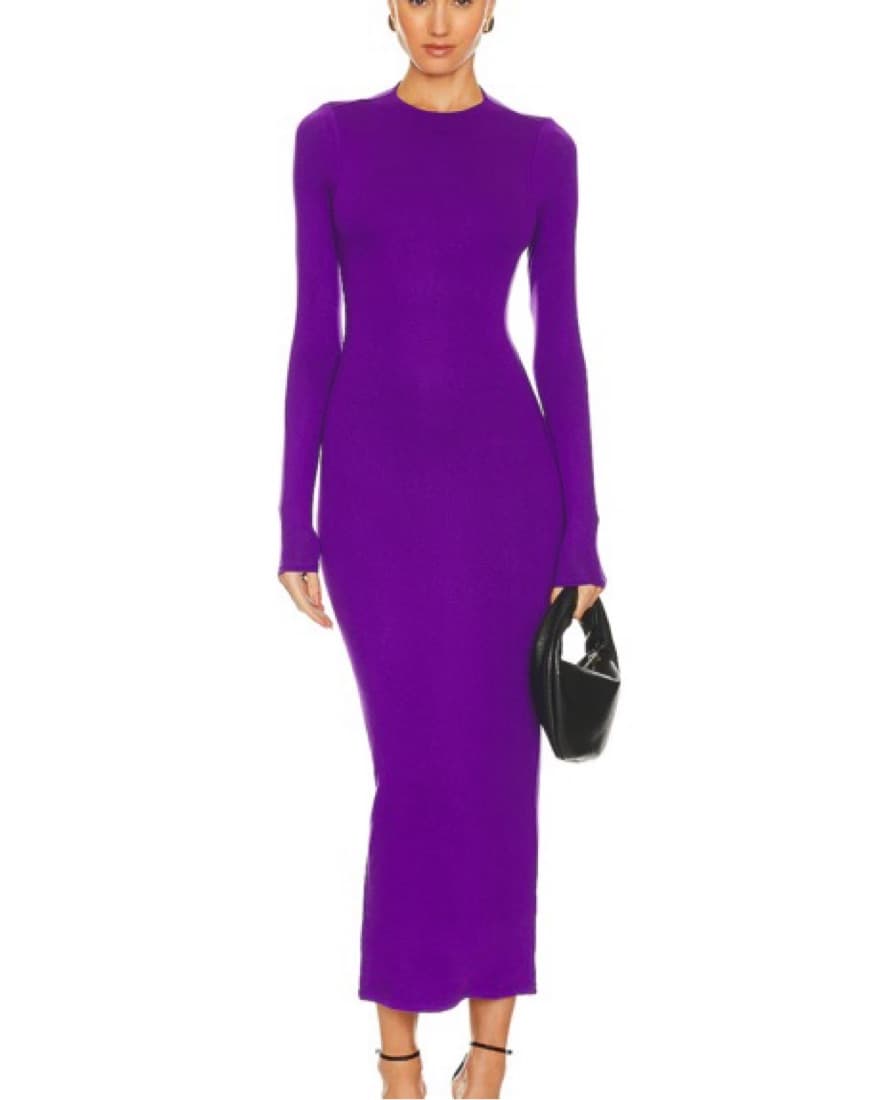 Purple Long Sleeve Dress - Image 1