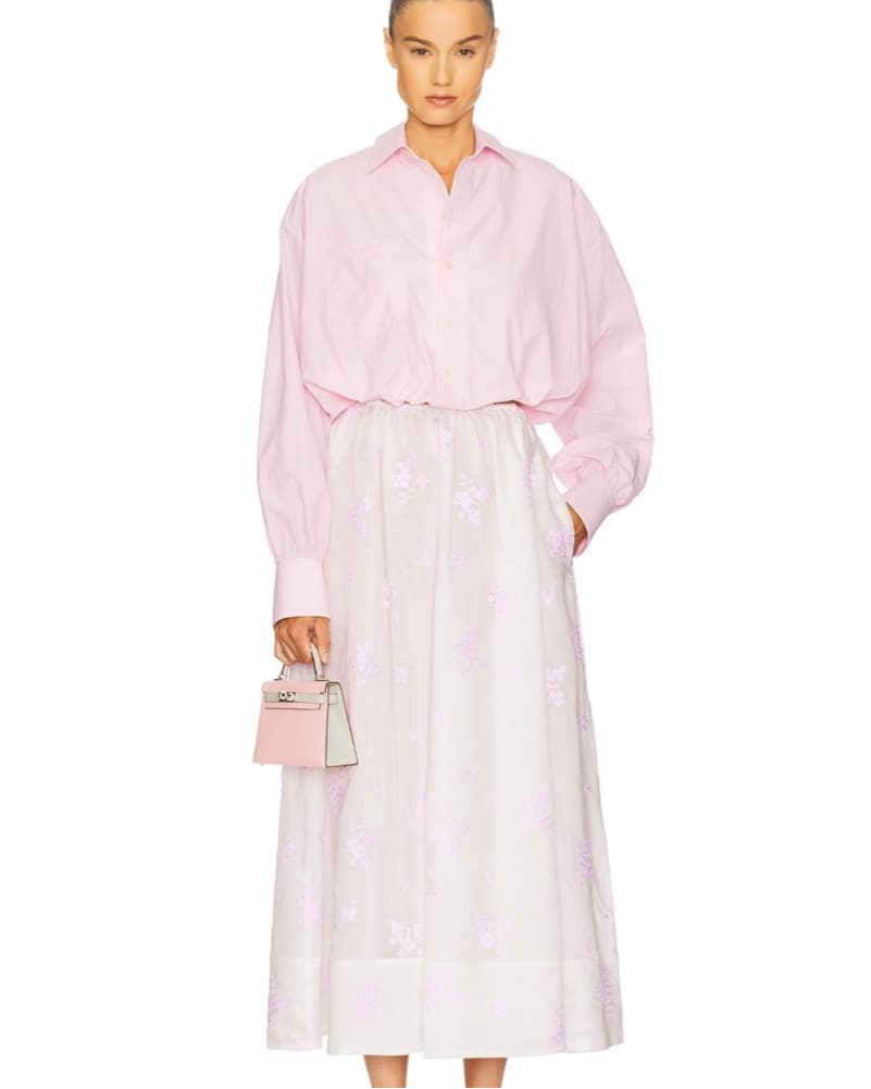 helsa cherry blossom embroidered skirt! - Image 3