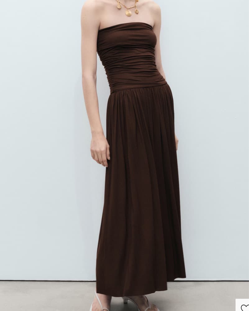 Elegant Brown Maxi Dress - Image 1