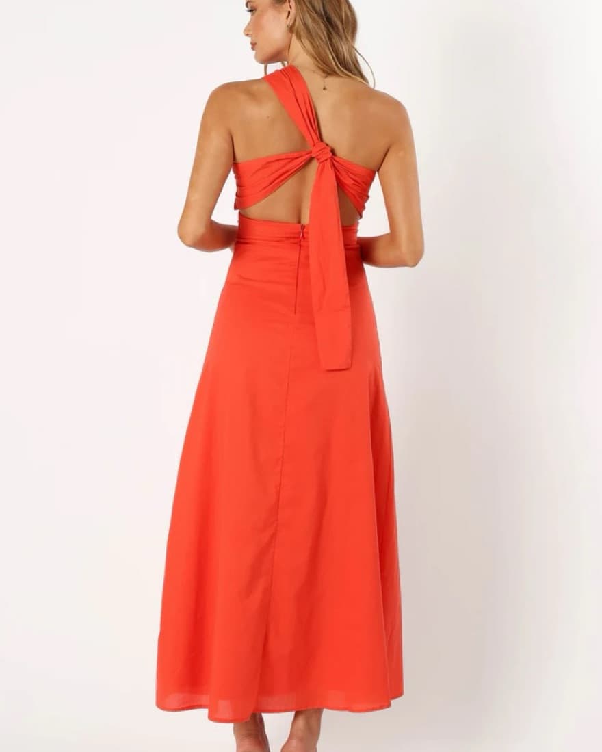 Coral Wedding Guest Dress  - Image 4