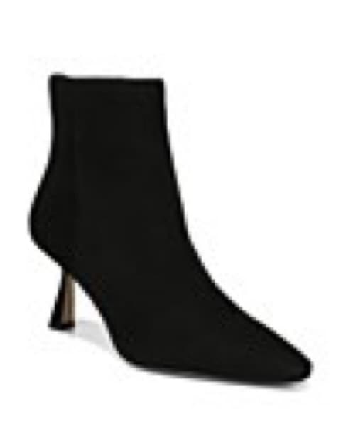 Black Suede Heeled Booties - Image 4