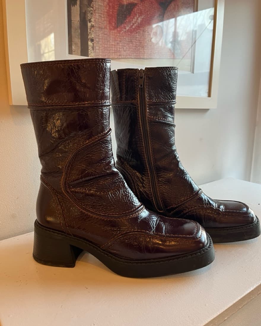 Miista Malene Burgundy Ankle Boots   - Image 4