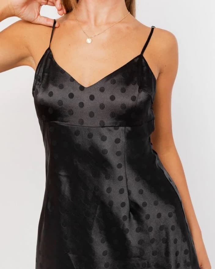 Chic Polka Dot Slip Dress - Image 1