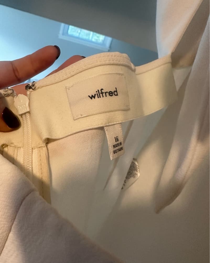 Aritzia Wilfred White Mini Dress - Image 4
