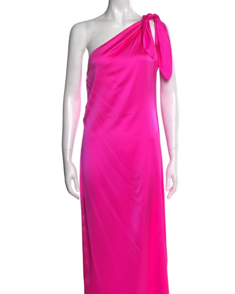 Bernadette Pink Silk Maxi Gown - Image 1