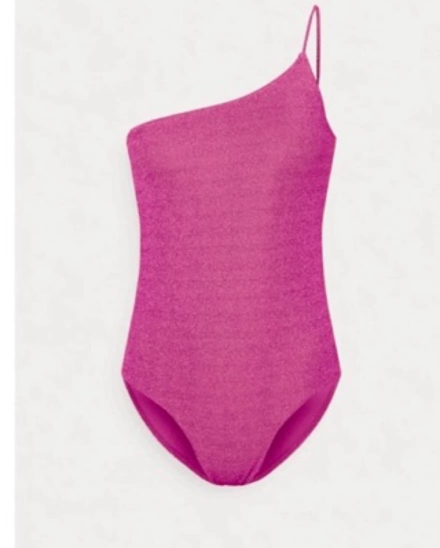 GOOD AMERICAN SPARKLE PINK ONE PIECE - Image 1
