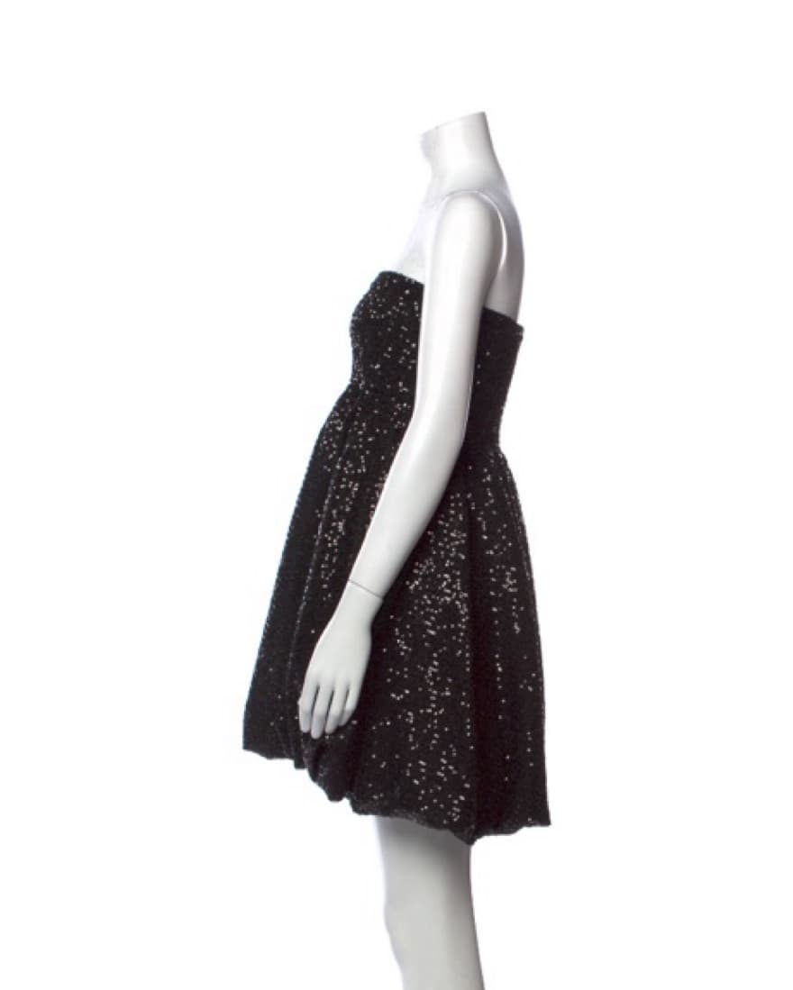 Black Sequin Party Dress - Image 2